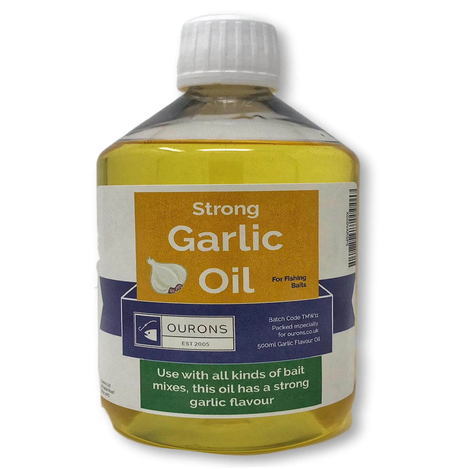 500ml Garlic Bait Oil for Fishing Boilies, Mixes etc Ourons