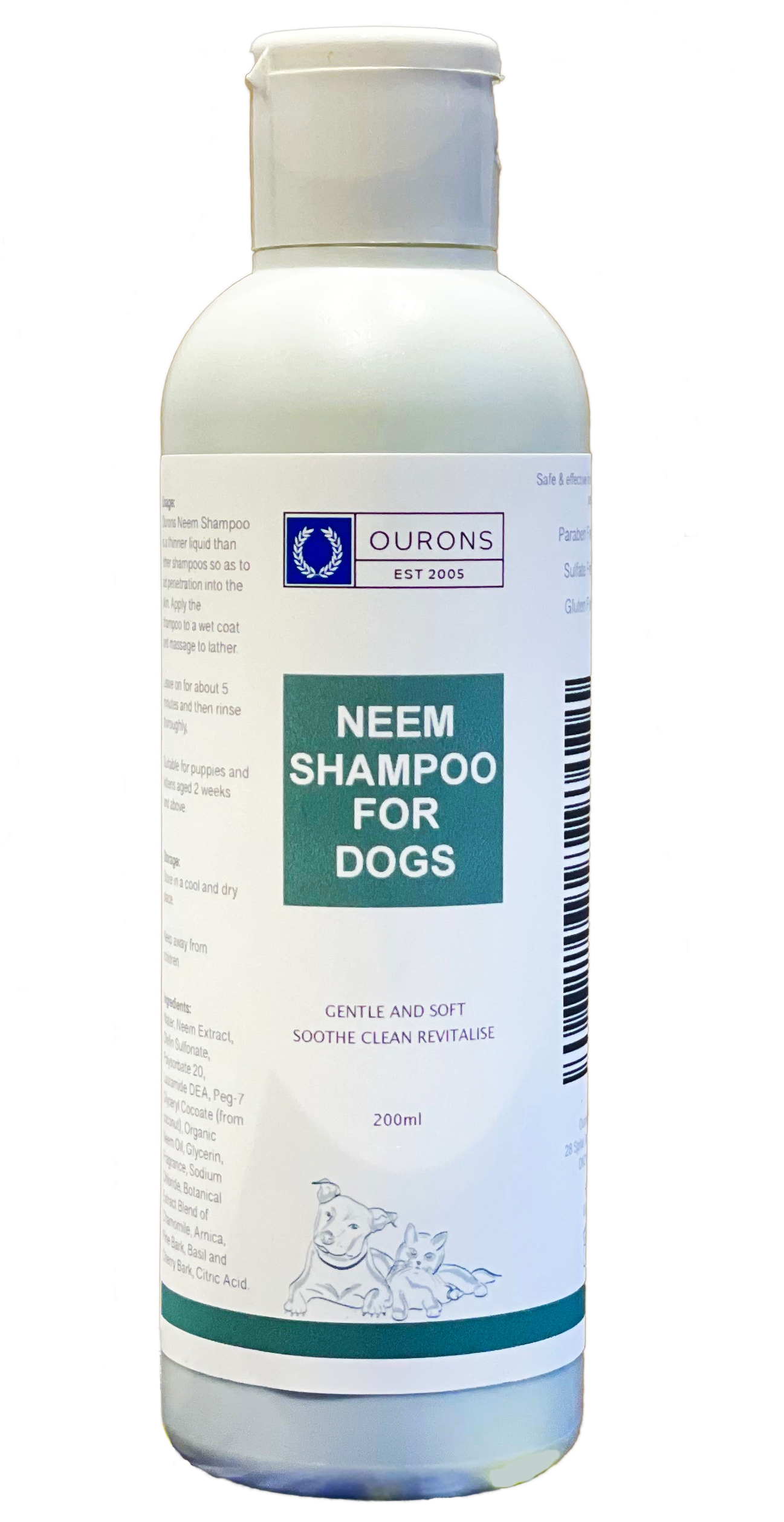 Ourons Neem Shampoo for Dogs 200ml Ourons