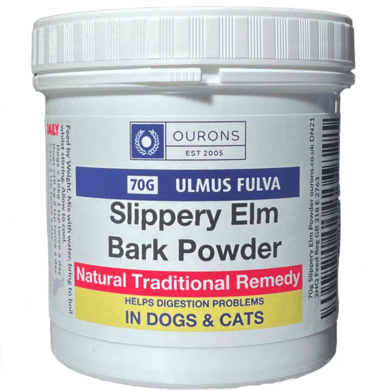 Slippery Elm Bark Powder for Dogs & Cats Ourons Ltd