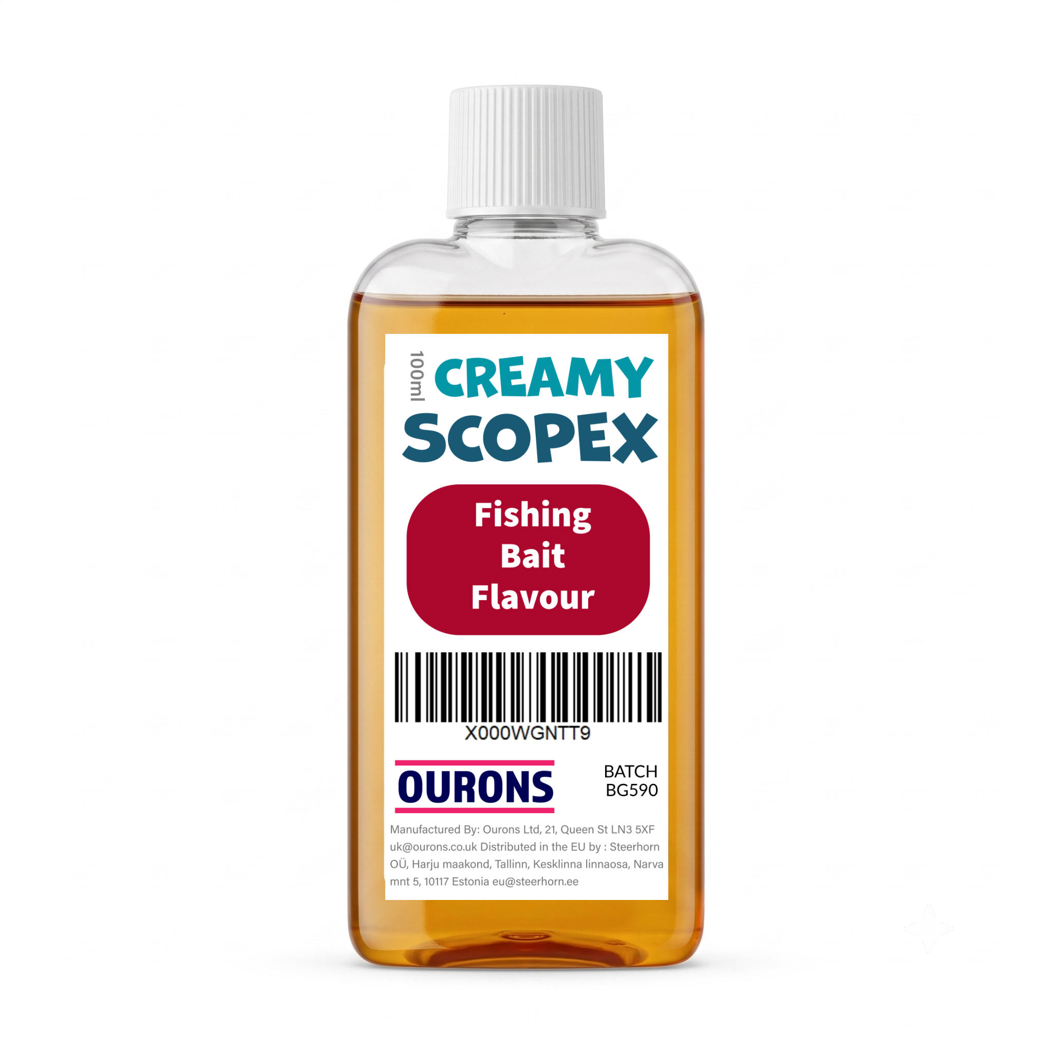 Ourons 100ml Creamy Scopex fishing bait flavour bottle